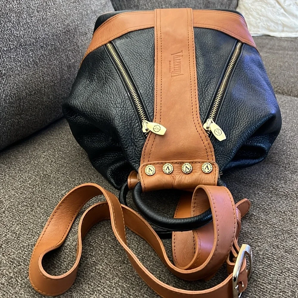 Valentina Sling Backpack Italian Leather Convertible Bucket Bag Purse